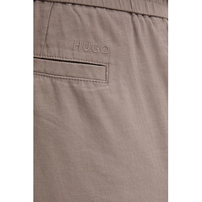 HUGO BOSS прав панталон мъжки с лен Cino262FW (50562791)
