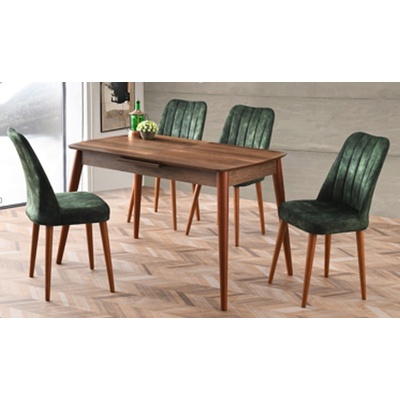 Selvi Трапезен стол Nil с дървени крака 2510