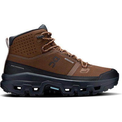 On Мъжки туристически обувки On Cloudrock Mid WP Walking boots - Earth / Black - размер 42, 5 (EU) (019-1223-0415)