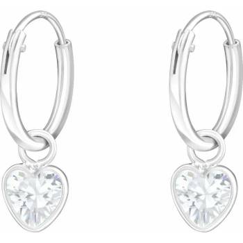 Image 1 of Bijutanki Сребърни Обеци - Сърце с Камък