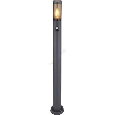 GLOBO 3159SAS - Екстериорна лампа със сензор BOSTON 1xE27/15W/230V IP44 110 см черен (GL7904)