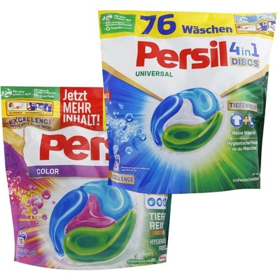 Persil Discs Color + Universal kapsle pro barevné praní 4v1 2 x 76 PD