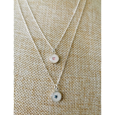 Meganflo Двоен сребърен медальон