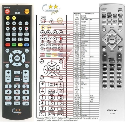 GENERAL ONKYO RC-798S - съвместимо дистанционно управление на марката General (RC-798S)