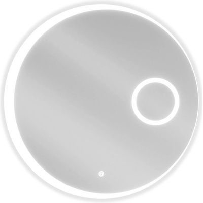 Mexen Ella кръгло огледало за баня с козметично огледалце, подсветка, 70 см, LED 6000K, анти-кондензация - 9811-070-070-611-00 (9811-070-070-611-00)