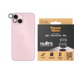 Panzer Стъклен протектор за камера PanzerGlass Hoops Rings за Apple iPhone 15/15 plus - Черен