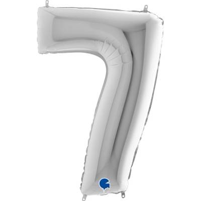 Grabo Balónek fóliový číslo 7 stříbrné 102 cm