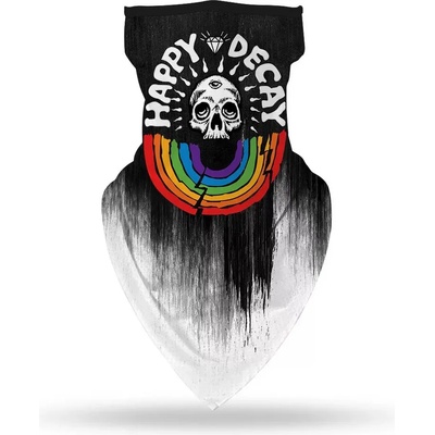 Hoodstyle Бандана маска с уши нов дизайн HoodStyle Bandana Happy DecayBNZ-E20 - Черен, размер