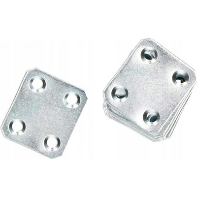 Kotarbau perforovaná deska plochá konstrukční spojka 34x30 mm stříbro 100 ks