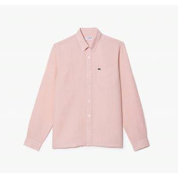 Lacoste Риза с дълъг ръкав Lacoste Long Sleeve Linen Shirt - Pink Y03