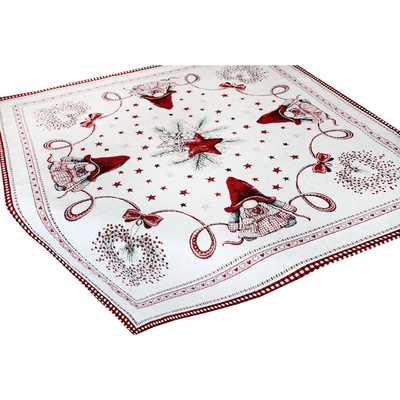 Mondo Vánoční žinylkový ubrus Hvězdný skřítek Chenille IT033 90x90cm