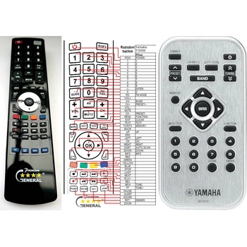 GENERAL YAMAHA WV151300 - съвместимо дистанционно управление на марката General (WV151300)