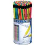  Mолив Lyra Neon с гума, HB, 96 броя в чашка, асорти