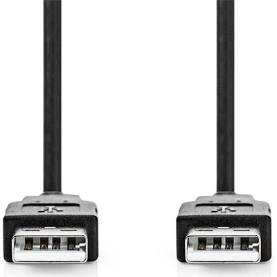 Nedis CCGL60000BK20 Кабел USB A мъжки към USB A мъжки, USB2.0, дължина: 2 м (CCGL60000BK20)