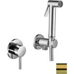 PAFFONI Bidet Kit - Скрита смесителна батерия за биде, с душ и корпус, матово златно KITDUP110HGSP (KITDUP110HGSP)
