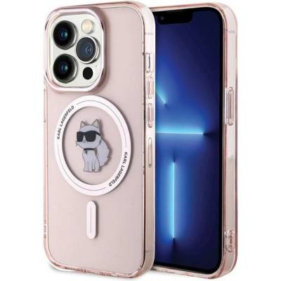 KARL LAGERFELD Кейс Karl Lagerfeld IML Choupette MagSafe за iPhone 15 Pro, розов