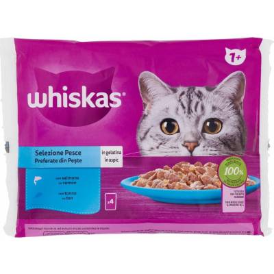 Whiskas šťavnaté rybie kúsky v jemnej želatíne 4 ks 85 g