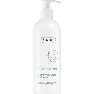 Ziaja Med Antibacterial Care čistiaci gél pre redukciu kožného mazu na telo 400 ml