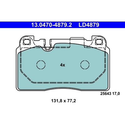 ATE Sada brzdových platničiek kotúčovej brzdy 13047048792