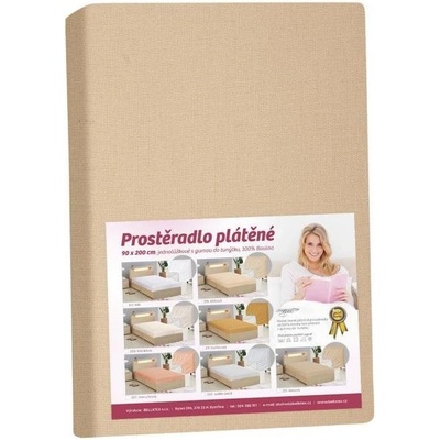 Bellatex Prostěradlo plátěné kávové 90x200
