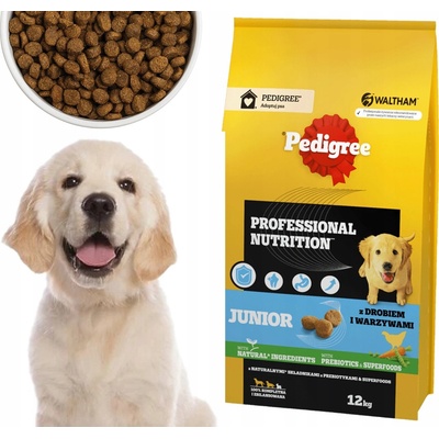 Pedigree Professional Nutrition Junior s hydinou a zeleninou 12 kg