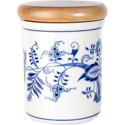 Dubí Cibulák originální cibulákový porcelán s dřevěným uzávěrem B střední cibulový vzor 10475