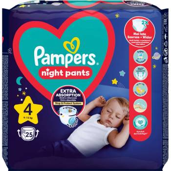 Pampers Памперс нощни пелени размер 4 25 броя