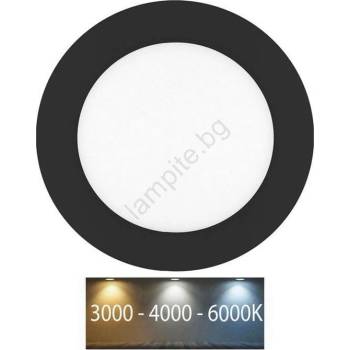 Ecolite LED-WSL-CCT/6W/CR - LED Лампа за окачен таван LADA LED/6W/230V IP44 черен (EC0435)