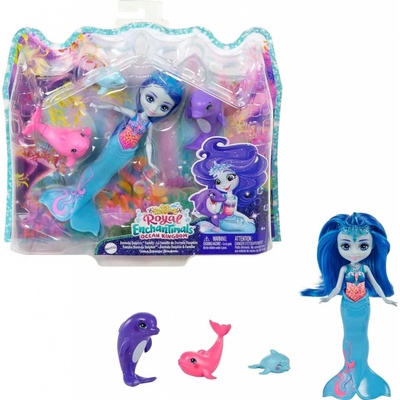 Mattel Royal Enchantimals Mořské království rodinka Sedda Seahorse s rodinkou mořských koníků