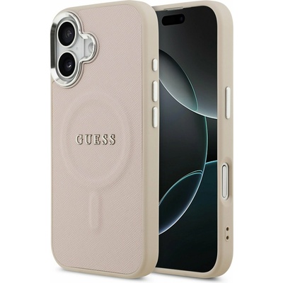 GUESS PU Saffiano MagSafe Задний Чехол за iPhone 17 Pink Guess | Rozov | ЖЕНИ | UNI