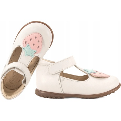 Emel es2409g-2 dívčí preventivní balerínky roční polobotky bílé