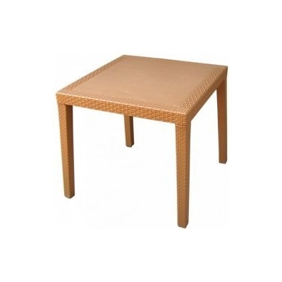 ZÁHRADNÝ STÔL MEGA PLAST RATAN LUX - HNEDÝ