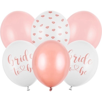 Party Deco Латексови Балони "Bride To Be" 30см - (1 пакет / 6 бр. )