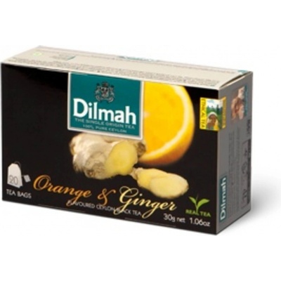 Dilmah Černý čaj Pomeranč a zázvor 20 x 1,5 g