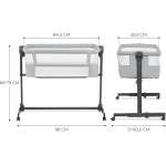 KinderKraft NESTE UP 2 бебешка кошара LIGHT GREY (31890)