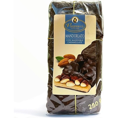 Vannucci remeselná čokoláda s celými praženými mandľami 250 g