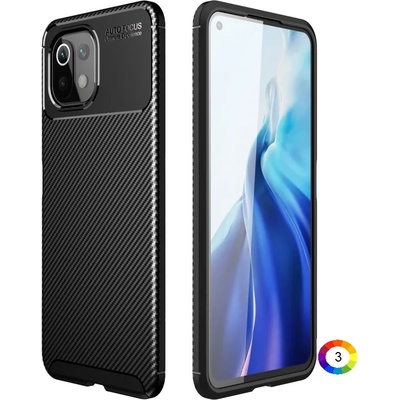Xiaomi Mi 11 Lite Удароустойчив Carbon Fiber Калъф и Протектор