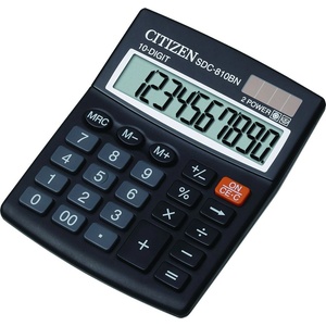 Citizen Настолен калкулатор Citizen SDC-810, 10 разряда, тъмносин (16796-А-Т.СИН) Калкулатори