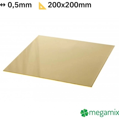 Mosaz plech 200x200x0,5mm