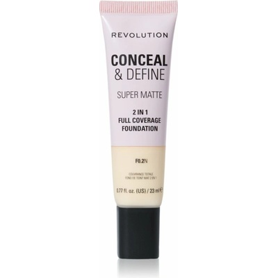 Makeup Revolution Conceal & Define zmatňujúci make-up F0.2N 23 ml