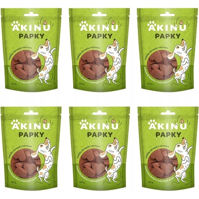 Akinu PAPKY Srdiečko červené maškrta pre psov 6 x 100 g
