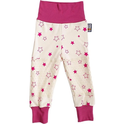 Kaarsgaren Protišmykové nohavice pre deti na lezenie bio fuchsia hviezdy