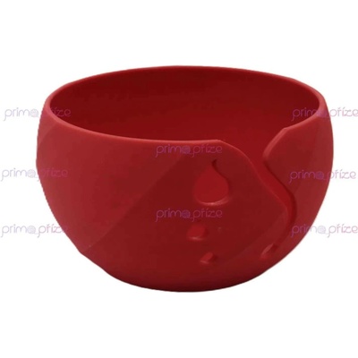 PrimaPrize Tmavší červená miska na klubíčko 16x10cm vzor 01
