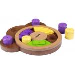 Kerbl Wooden Puzzle Interactive - Интерактивна играчка за куче с конуси и бутони, възможност за лакомства - Германия - 82260