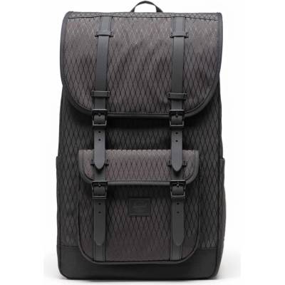 Herschel Дневна раница Herschel Little America Backpack Daypack - Black diamond / Black - размер One Size (502-7847-3411)
