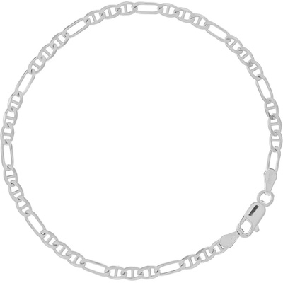Argento Stříbrný náramek - vzor Figaruchi, šířka 3 mm I5152