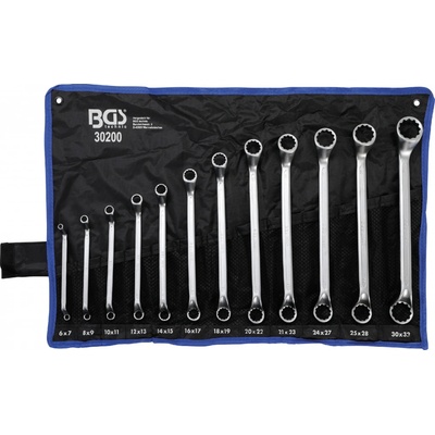 BGS technic Sada oboustranných očkových klíčů prodloužené, zalomené 6 - 32 mm 12dílná BGS 30200