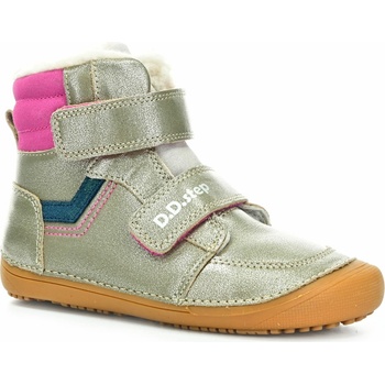 D.D.Step dívčí zimní obuv W063-52804DL šampaňská