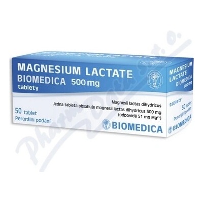 Magnesium lactate Biomedica 500 mg 50 tabliet