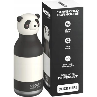 Asobu Bestie detská termofľaša Bottle 460 ml panda